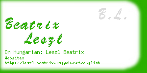 beatrix leszl business card